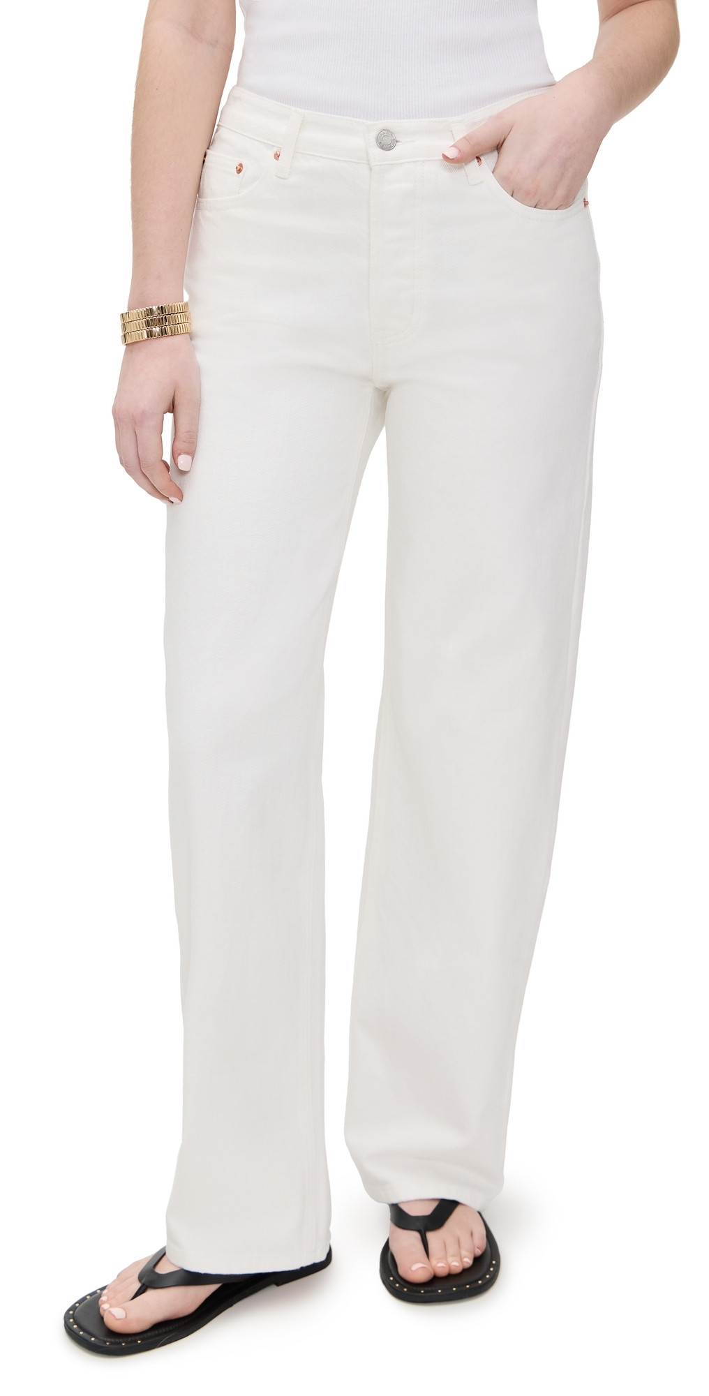 PARKE Classic Straight Jeans White 29 | Shopbop