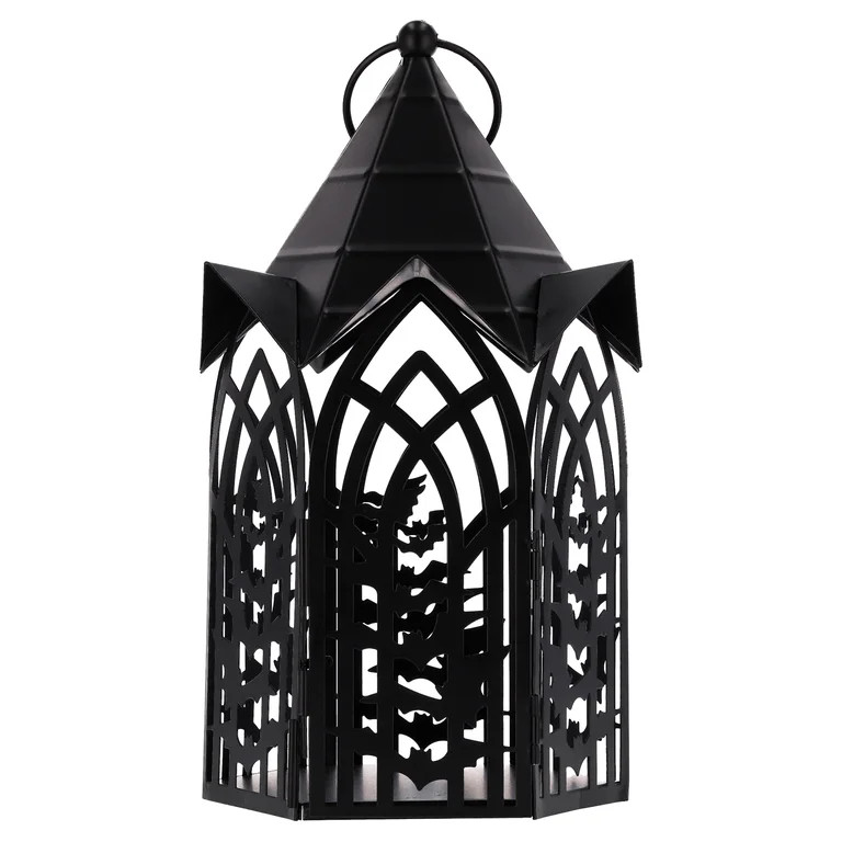 My Texas House Metal Gothic Lantern Tabletop Decoration, Black, 12" | Walmart (US)