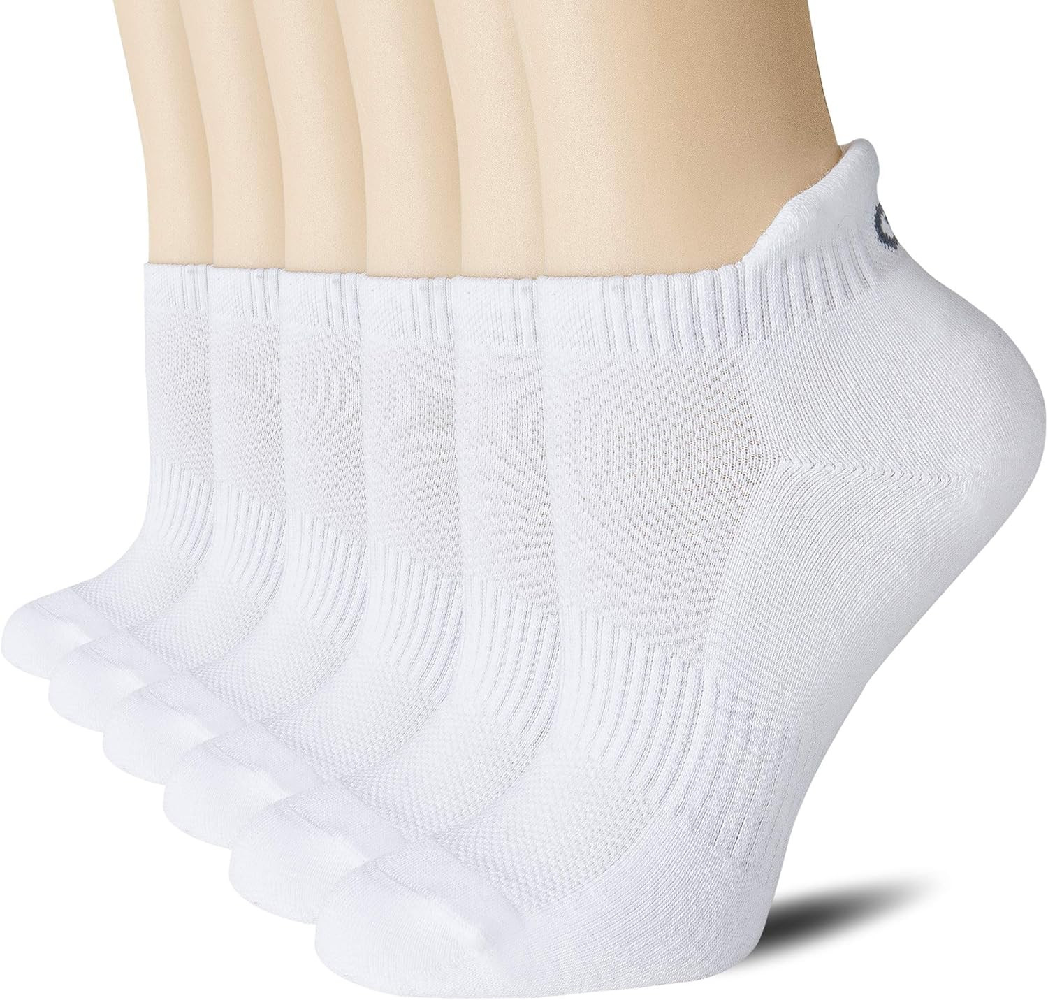 CS CELERSPORT Ankle Athletic Running Socks Low Cut Sports Tab Socks for Men and Women (6 Pairs) | Amazon (US)