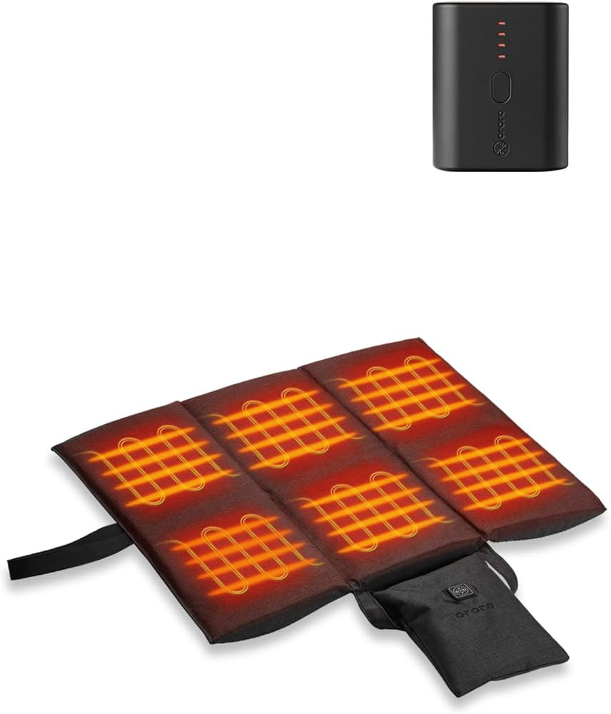 ORORO Heated Seat Cushion with Battery Pack, Foldable USB Heated Seat Cover Pads for Office Chair... | Amazon (US)
