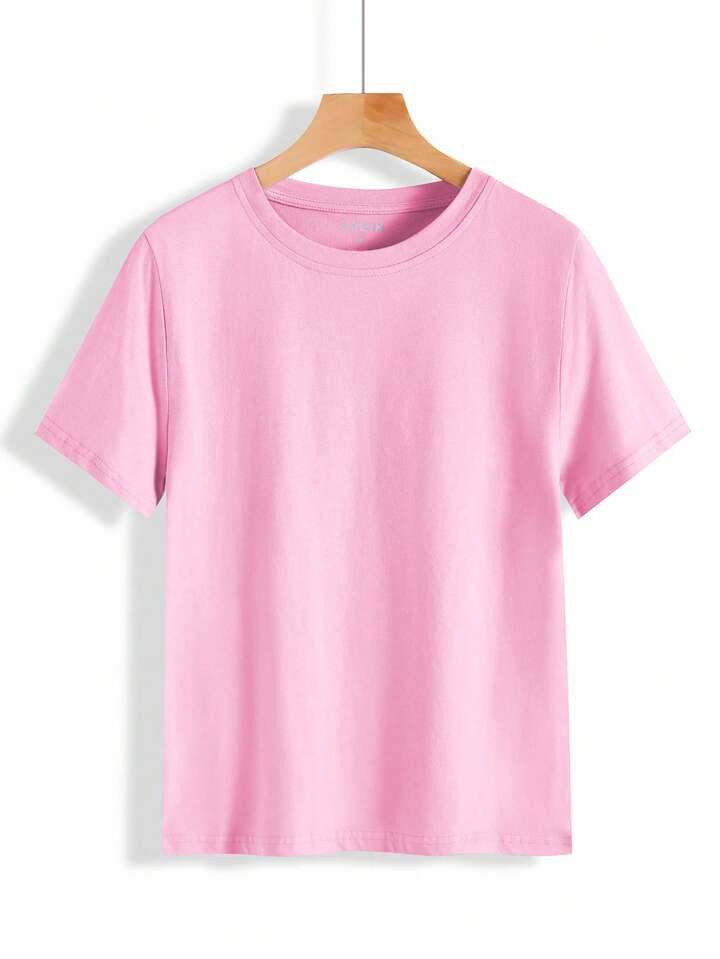 SHEIN EZwear Damskie T-shirty Prosty Casual | SHEIN