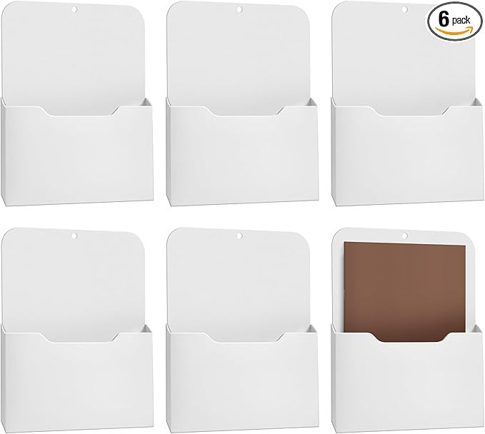 Epakh 6 Pack Magnetic File Holder Back to School Supplies Magnetic Paper Organizer Wall Mounted M... | Amazon (US)