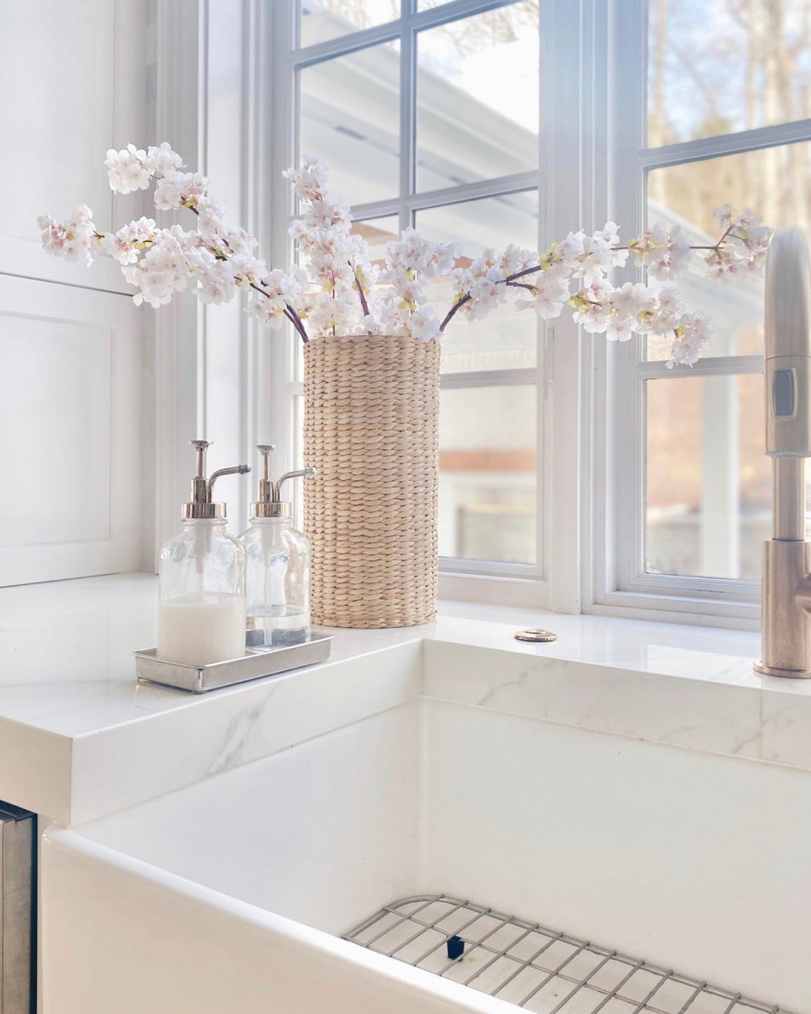 Faux flowers from amazon home 🌸. They are beautiful and a nice spring home decor addition. Linking a similar vase! 

#LTKSeasonal #LTKhome #LTKfindsunder50