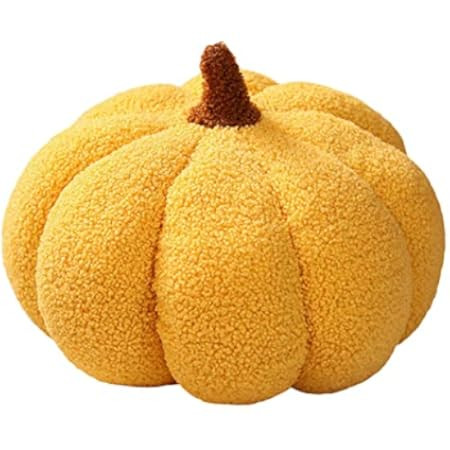 Phantoscope Teddy Fleece Pumpkin Throw Pillows, Happy Halloween Sherpa Fall Decorative Pumpkin Sh... | Amazon (US)