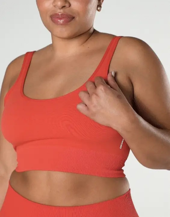 Seamless Low back Crop - Red | SECONDLEFT 