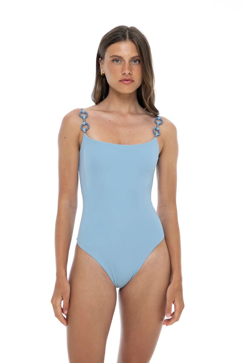 Resina Maeve Solid One Piece Swimsuit - Sky Blue | Cartolina