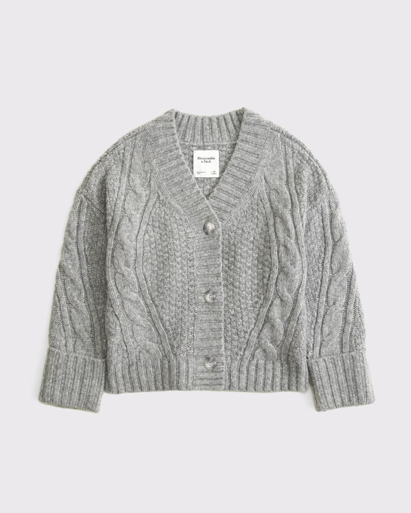 Women's Seed-Stitch Cable Cardigan | Women's Tops | Abercrombie.com | Abercrombie & Fitch (US)