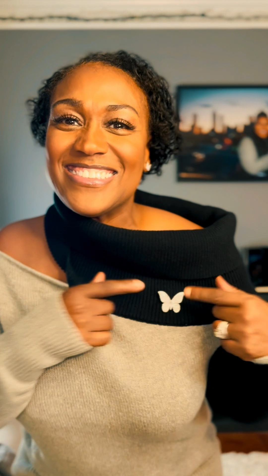 Soft gray, bold shoulder. A little suede, a little sparkle, and a butterfly reminder that I’m still transforming. Stepping out in faith, fashion, and a whole lot of favor.

#LTKHoliday #LTKGiftGuide #LTKOver40