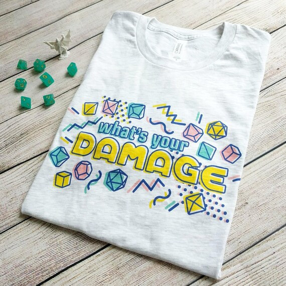 What's Your Damage shirt, Dungeons and Dragons Shirt, DnD shirt, Cute Dungeons and Dragons shirt | Etsy (US)