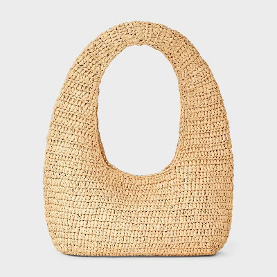 Casual Raffia Shoulder Bag - Universal Thread™ Tan | Target