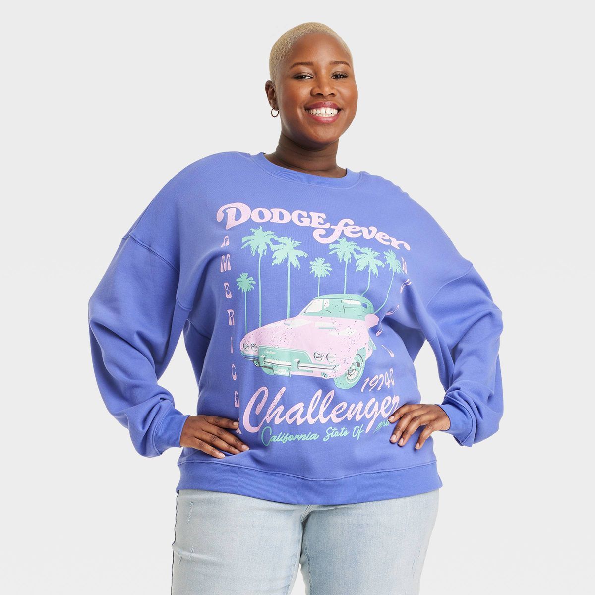 Women's Dodge Challenger Graphic Sweatshirt - Purple | Target