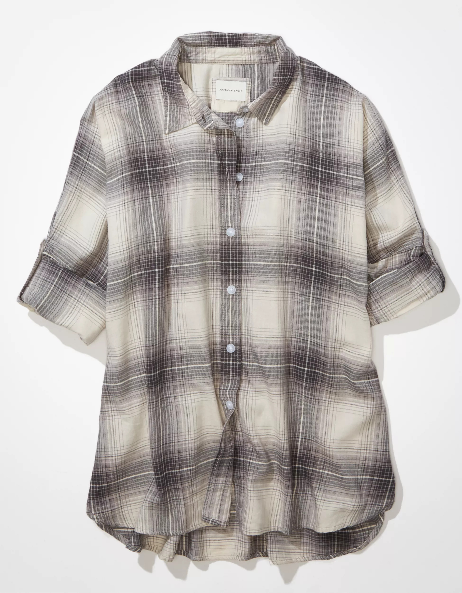 AE Oversized Button-Up Beach Shirt | American Eagle Outfitters (US & CA)