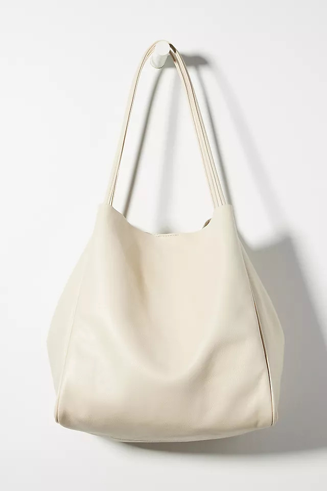 Slouchy Faux Leather Tote | Anthropologie (US)