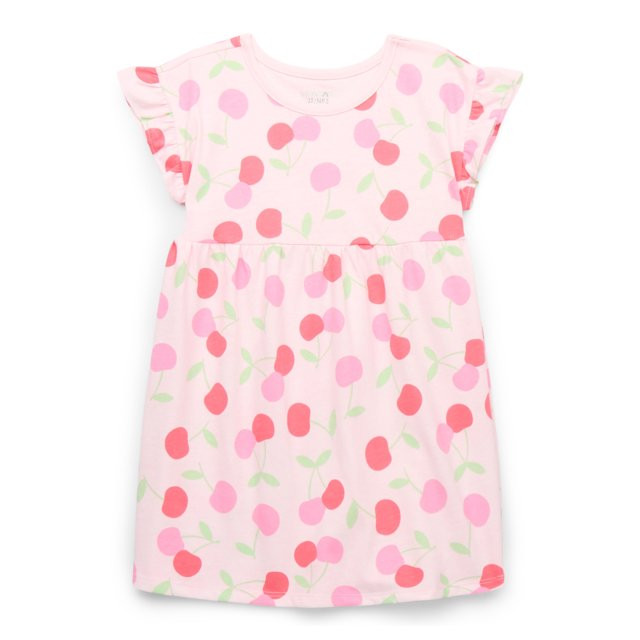 Garanimals Toddler Girl Print Dress with Short Ruffle Sleeves, Sizes 12M-5T | Walmart (US)