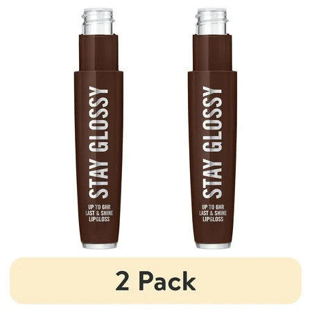 (2 pack) Rimmel Stay Glossy Lip Gloss Cocoa Kiss 435 0.18 fl oz | Walmart (US)
