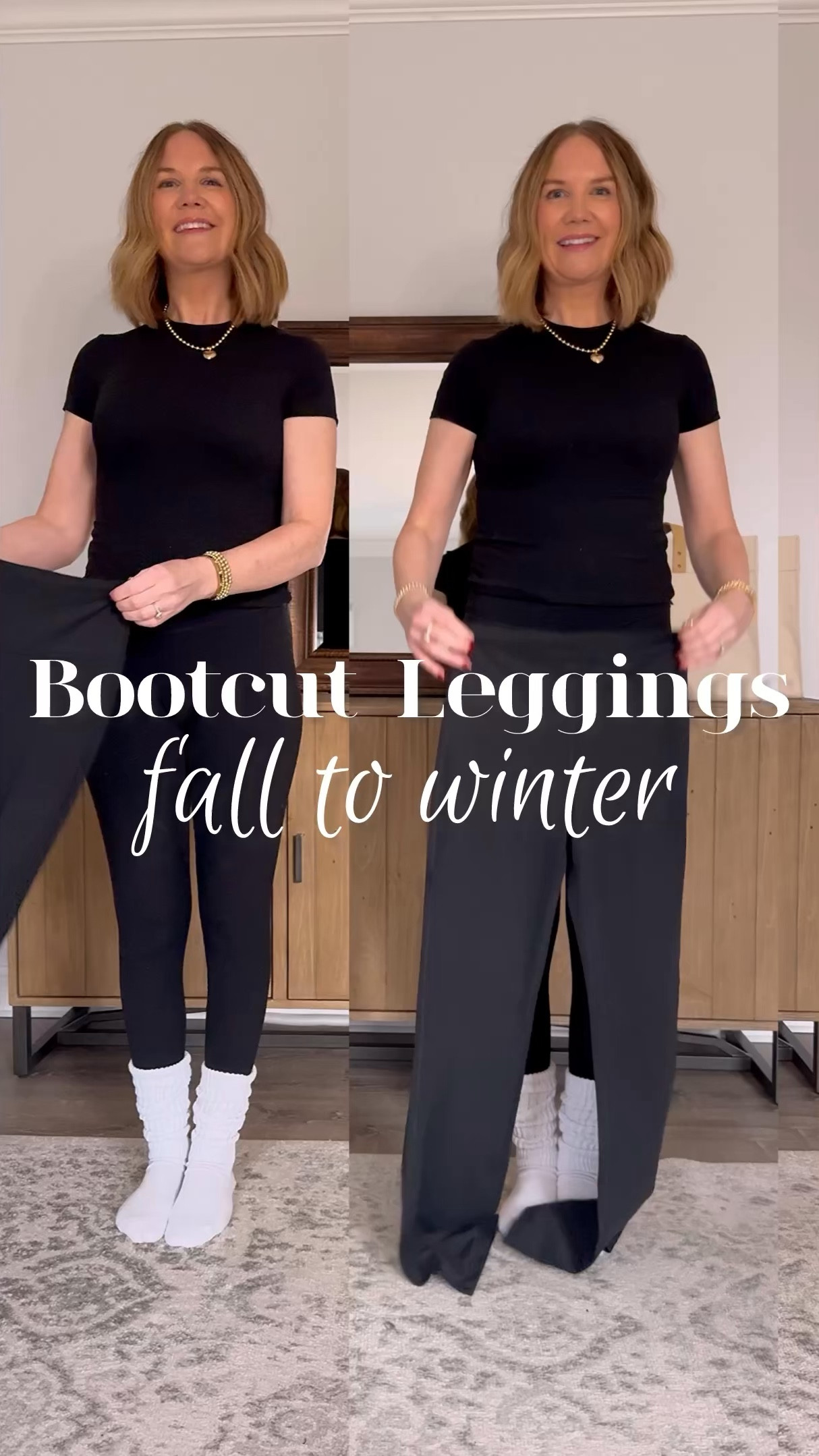 #founditonamazon 

These new bootcut leggings are my fave! I think they might be the most comfortable leggings I own and they are super slimming and flattering. Perfect for all of your fall and winter casual outfits. I wear a medium.

Thanksgiving outfit, Christmas outfit, casual holiday outfit, casual mom style, comfy outfit, what to wear, how to style, tall girl style, affordable fashion, mom ootd, easy outfit, look for less, tunic sweater, trending colors

#LTKCyberWeek #LTKOver40 #LTKHoliday