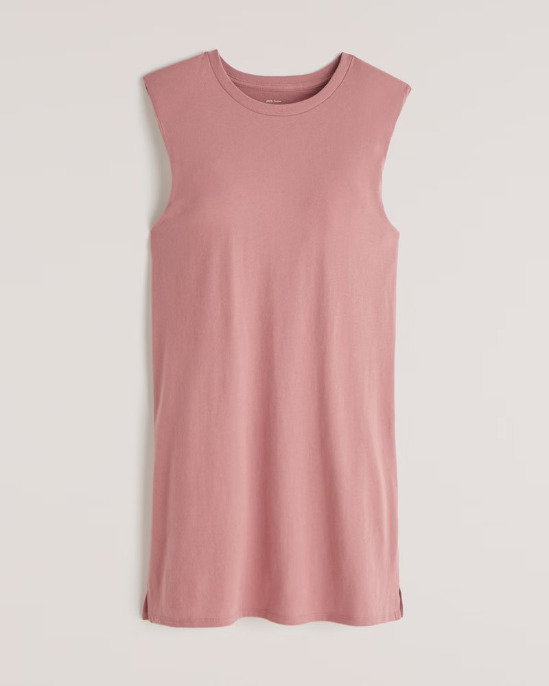 Triangle Shoulder Knit T-Shirt Dress | Abercrombie & Fitch (US)