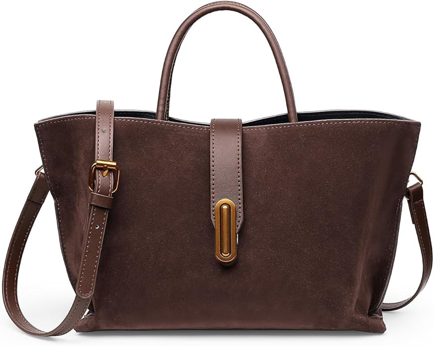 Chic PU Crossbody tote bags for women - Lock Clasp shoulder handbag for Work and Daily Use, Versa... | Amazon (US)