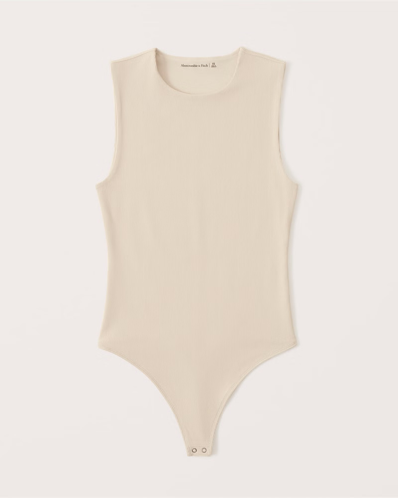 Women's Refined Seamless Rib Fabric Crew Tank Bodysuit | Women's New Arrivals | Abercrombie.com | Abercrombie & Fitch (US)