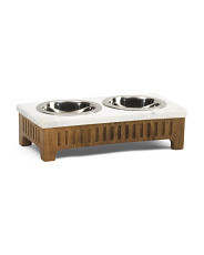 3pc Marble Pet Bowls And Stand Set | Home | Marshalls | Marshalls