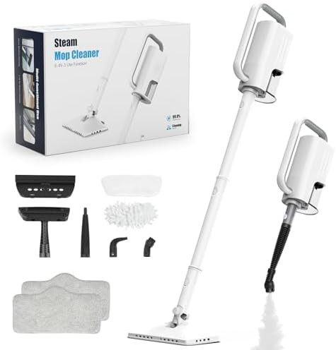 6-in-1 Steam Mop, 1200W Rotated Steam Cleaner for Home, 2 Modes, 400ML Removable Tank, 23FT Power... | Amazon (US)