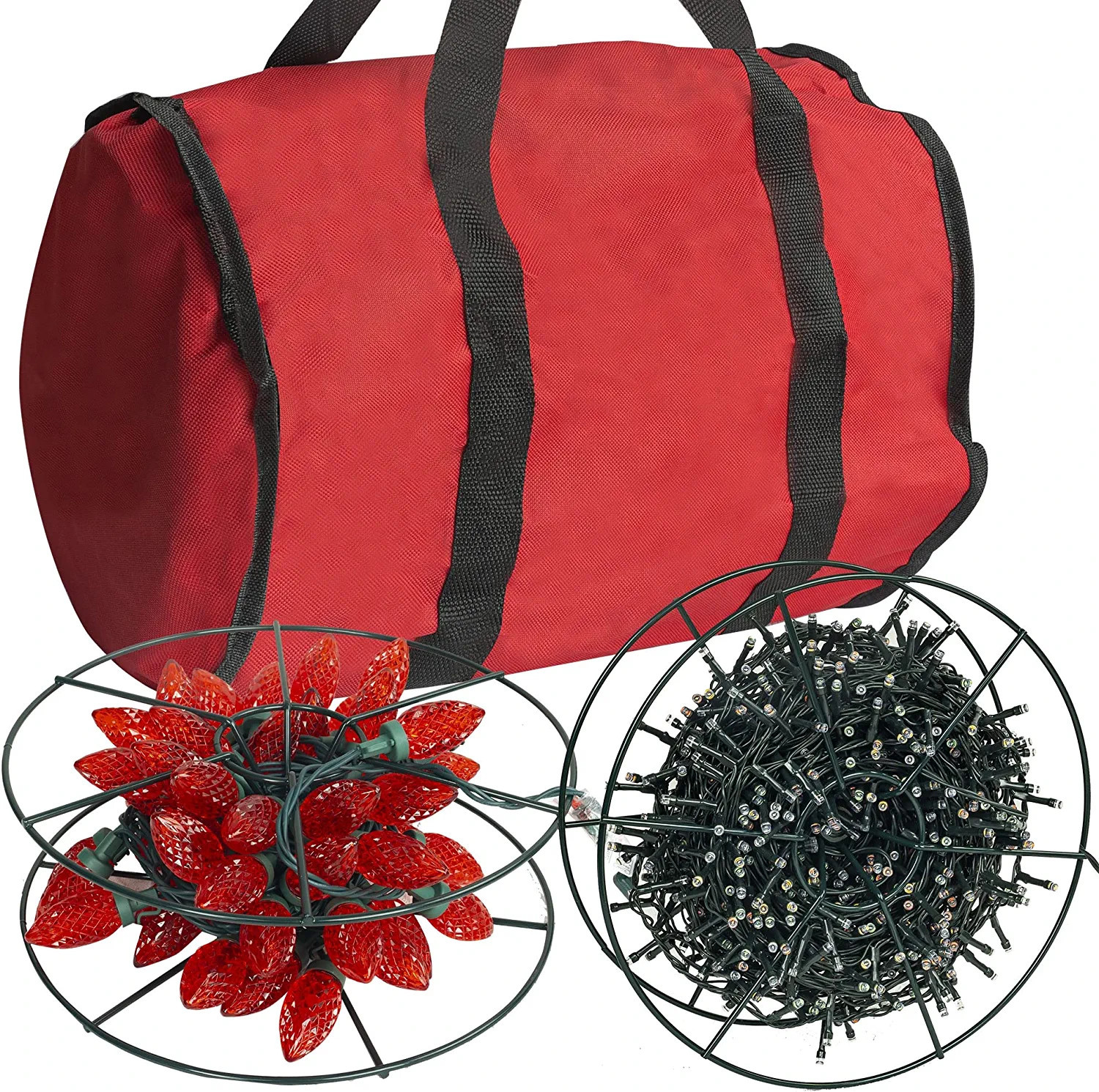 Amazon.com: Dazzle Bright Christmas Lights Storage Bags, 3 Metal Reels to Store Holiday Christmas... | Amazon (US)