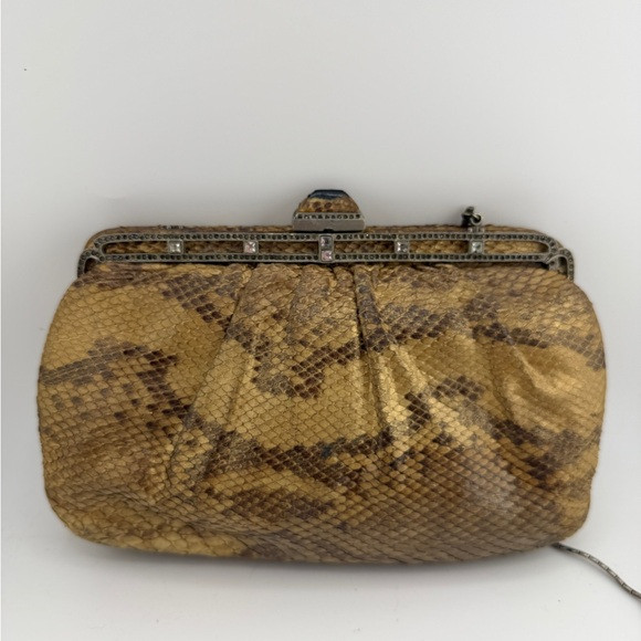 Vintage Judith Lieber Snakeskin Jeweled Clutch | Poshmark