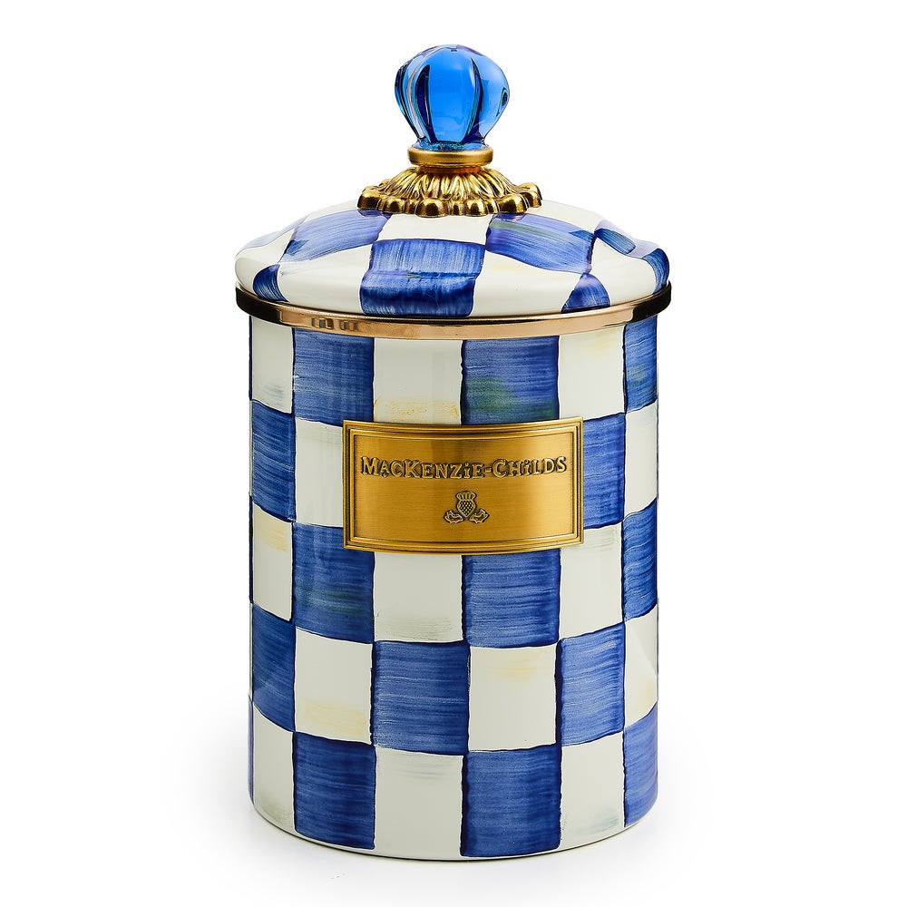 Royal Check Medium Canister | MacKenzie-Childs