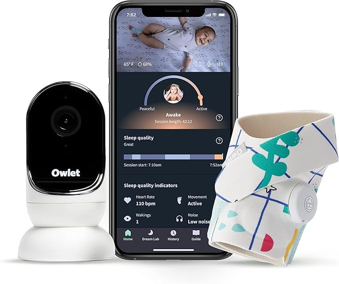 Owlet Dream Duo Smart Baby Monitor - Video Baby Monitor with HD Camera & Dream Sock: Only Baby Mo... | Amazon (US)