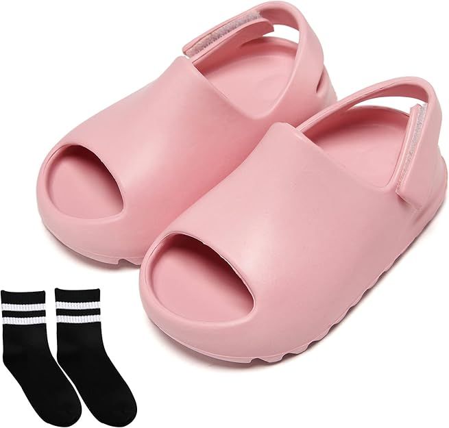 Zuiyisu Toddler Slide sandals,Kid Summer Slip On Slides Sandals, Non-slip Open Toe Indoor Outdoor... | Amazon (US)
