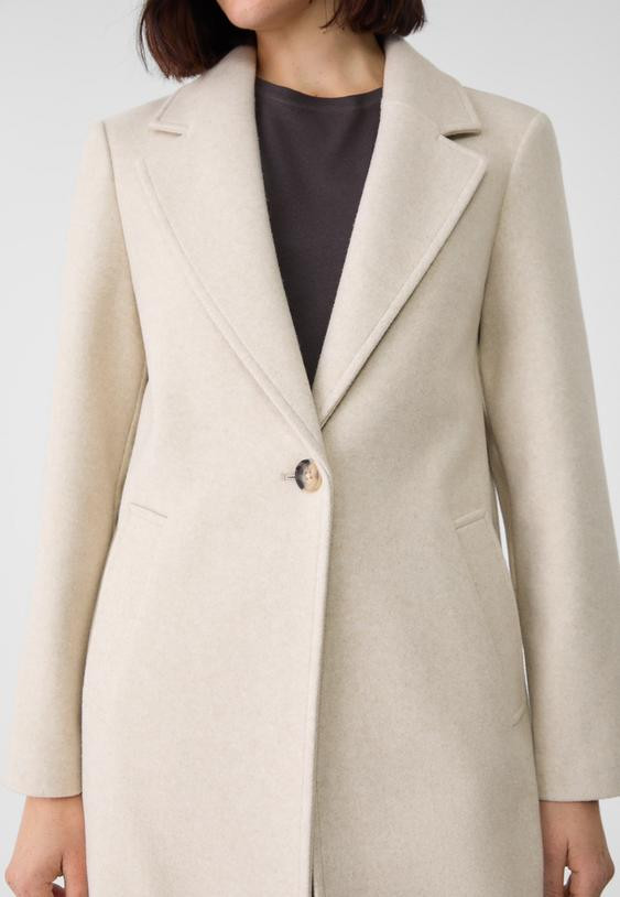 Manteau midi bouton doux au toucher | Stradivarius (FR)