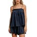 Women Gingham Pajama Set Striped 2 Piece Shorts Matching Lounge Set Outfits | Amazon (US)