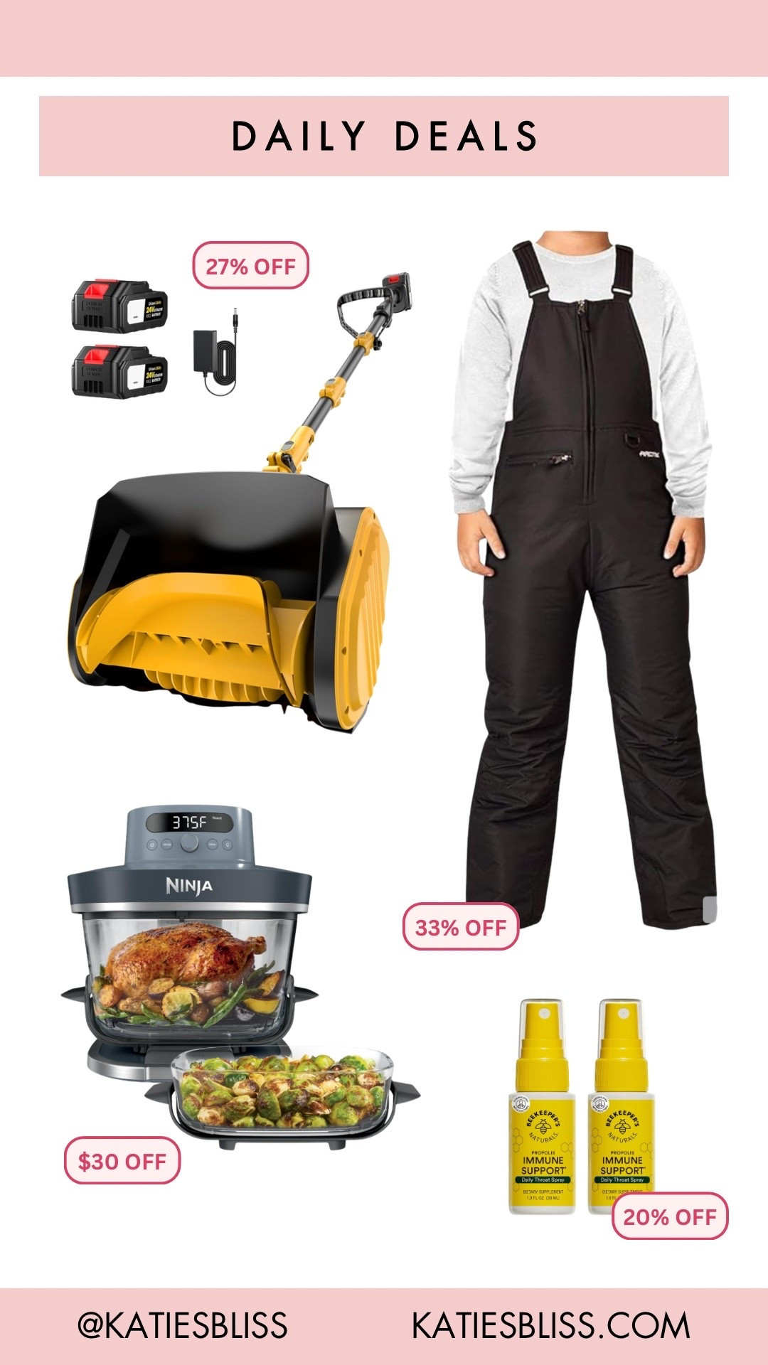 Daily deals ✨

Amazon. Winter. Sale. Markdown. Deal. Snow shovel. Snow blower. Ninja. Snow pants. Immune support. 



#LTKSeasonal #LTKSaleAlert