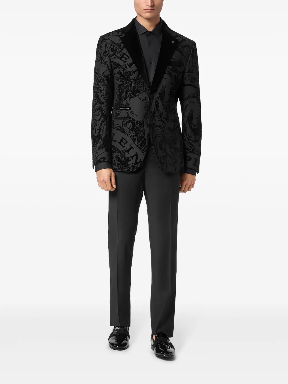 Philipp Plein Blazer Med Grafiskt Tryck | Svart | FARFETCH SE | Farfetch Global