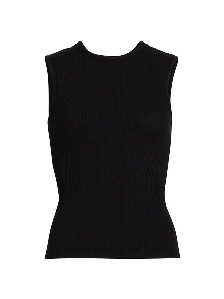 Women's Binx Ribbed Tank Top - Black - Size Medium | Saks Fifth Avenue