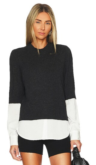 Stella Looker in Dark Charcoal & White | Revolve Clothing (Global)