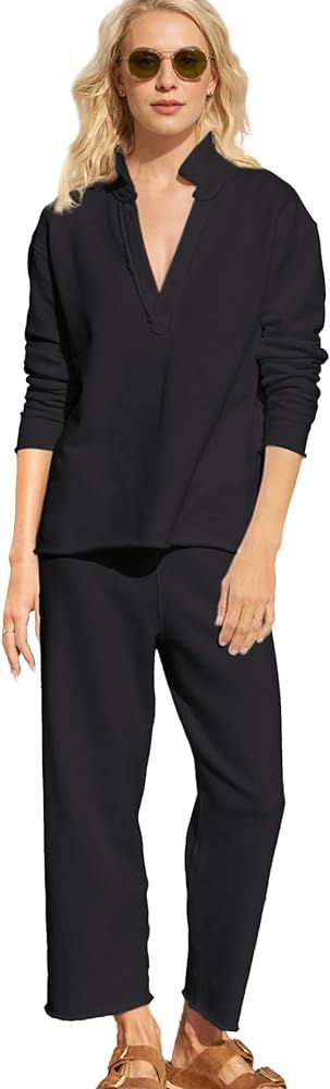 Women Tracksuits 2 Piece Set Carmel Travel Set Patrick Pullover Sweatshirt Catherine Sweatpants C... | Amazon (US)