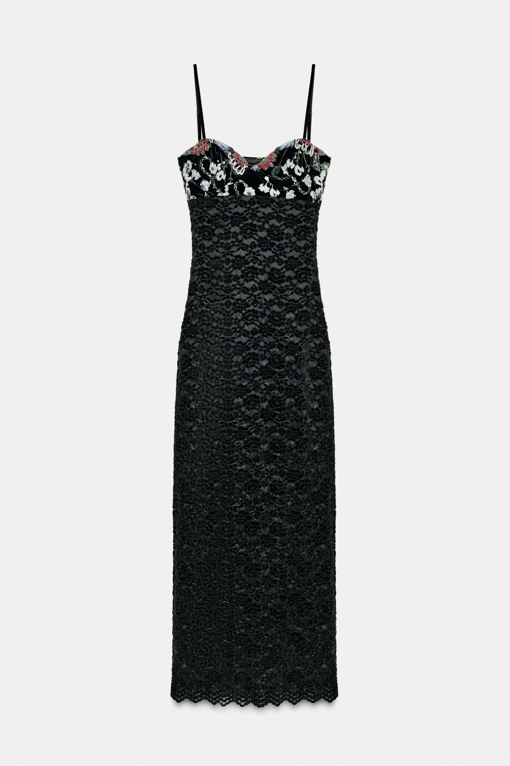 LACE EMBROIDERED DRESS | Zara UK