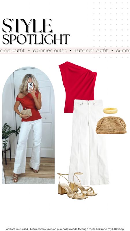 White jeans outfit 
Date night outfit 