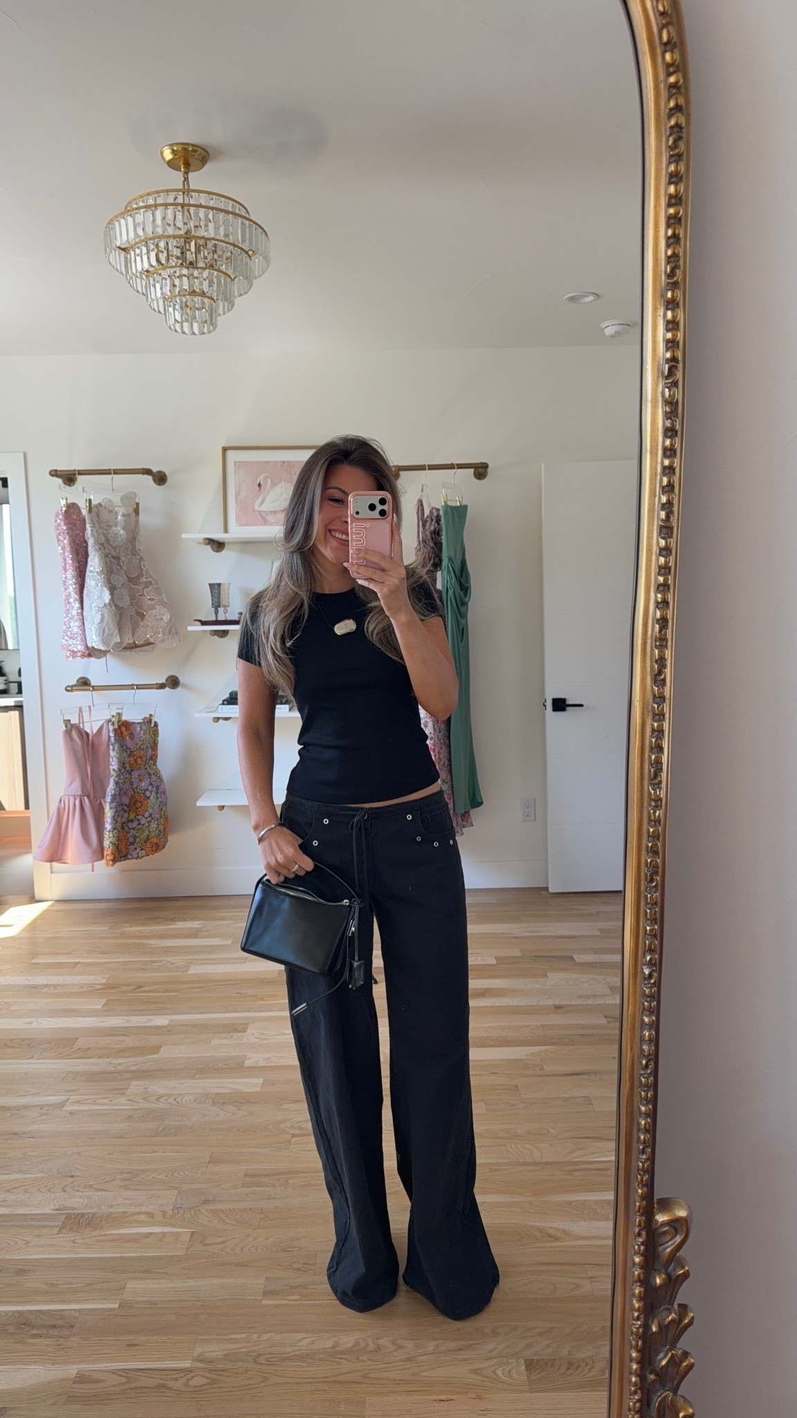 walmart black wide-leg trousers with drawstring waist and eyelet detail paired with black fitted crew-neck tee under $30 for summer into fall 🤍

I’m 5’4” and typically wear a size small/2
• sized up to a medium in jeans

summer dresses, casual summer outfits, summer outfit ideas, everyday summer outfits, summer fashion finds, fall outfits, fall dresses, autumn outfits, sweater dresses, midi dresses, long sleeve dresses, casual outfits, thanksgiving outfits, family photo outfits, date night outfits, work outfits, fall fashion, autumn fashion, cozy outfits, transitional outfits, neutral outfits, everyday outfits, weekend outfits, women’s fashion, affordable dresses

#LTKSeasonal #LTKU #LTKootd