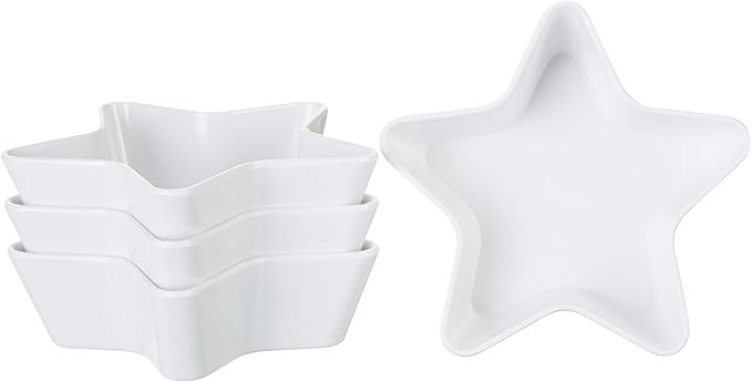 Supreme Housewares, White Gourmet Art 4-Piece Patriotic Star Melamine 5 1/2" Bowl, Dessert | Amazon (US)