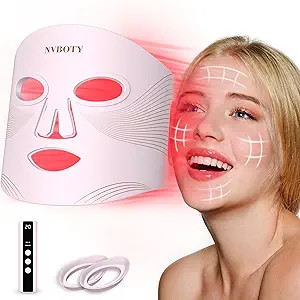 LED Face Mask Light Therapy, 4 Modes Portable Red Light Therapy for Face, 2000mAh Rechargeable Re... | Amazon (US)