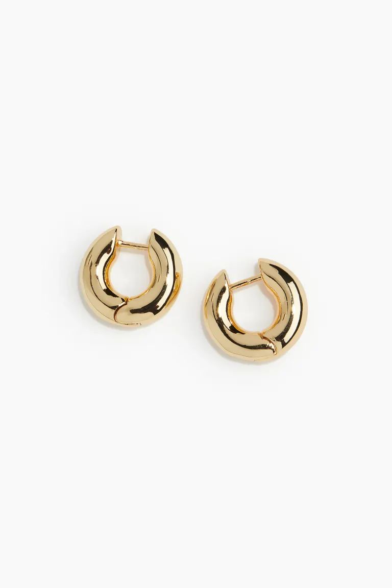 Gold-plated Hoop Earrings | H&M (US + CA)