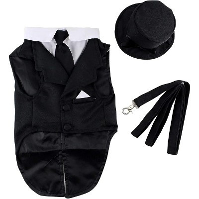 Midlee Dog Tuxedo Wedding Suit- Black Top Hat & Leash (4XL) | Target
