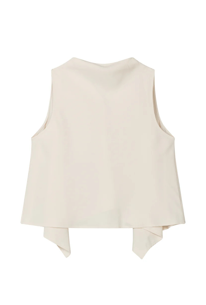 Didi Cowl Neck Flared Top - Cream | Petite Studio NYC