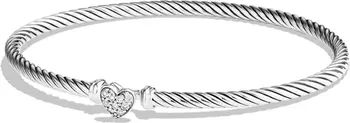 'Cable Collectibles' Diamond Heart Station Bracelet | Nordstrom