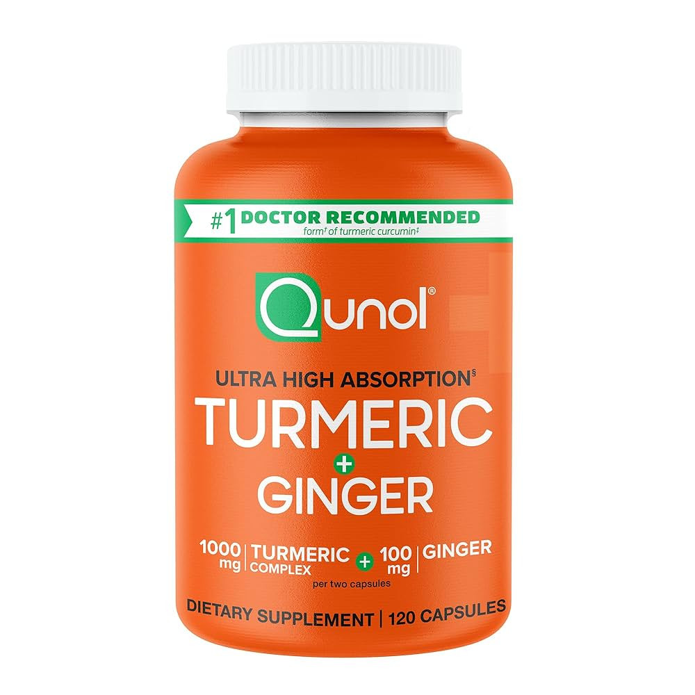Qunol Turmeric and Ginger Capsules, 1000mg Turmeric Supplement, Ultra High Absorption to Support ... | Amazon (US)