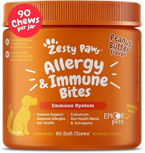 Zesty Paws Dog Allergy Relief- Dog Itching Skin Relief- Dog Probiotics for Itchy Skin and Itchy E... | Amazon (US)