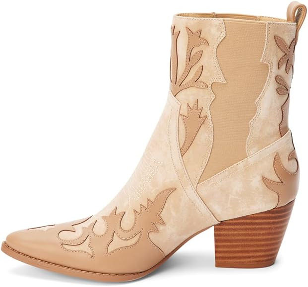 COCONUTS by Matisse Womens Canyon Pointed Toe Pull On Casual Boots Ankle Mid Heel 2-3" - Brown | Amazon (US)