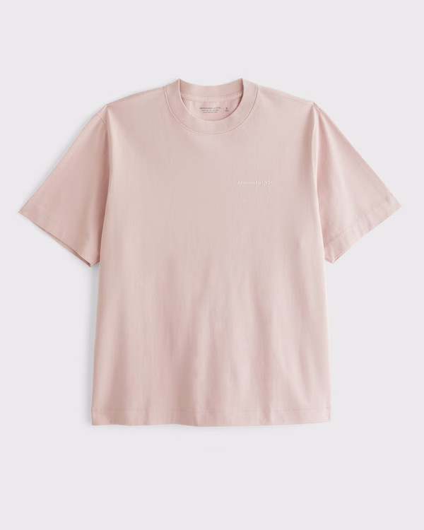 Men's Premium Heavyweight Micro-Logo Tee | Men's Clearance | Abercrombie.com | Abercrombie & Fitch (US)